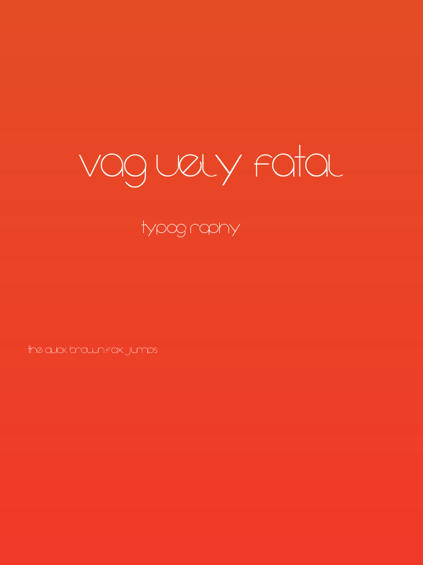 Vaguely Fatal Poster