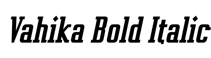 Vahika Bold Italic Font