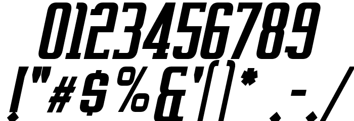 Vahika Bold Italic Font OTHER CHARS