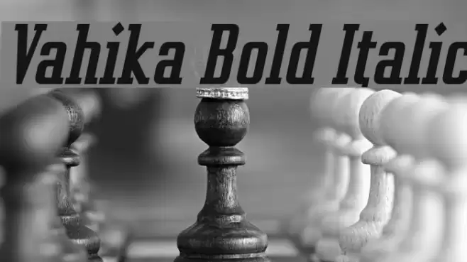 Vahika Bold Italic Font examples
