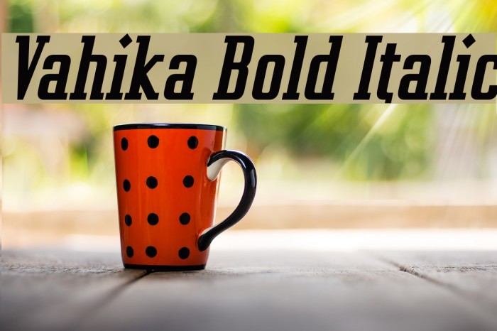 Vahika Bold Italic Font examples