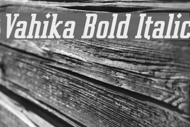 Vahika Bold Italic Font examples
