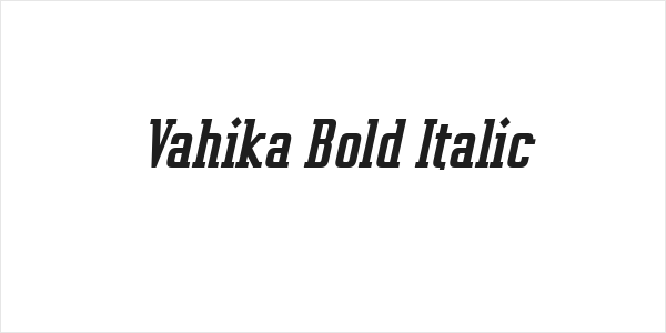 Vahika Bold Italic Logo