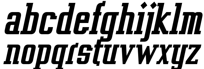 Vahika Bold Italic Font LOWERCASE