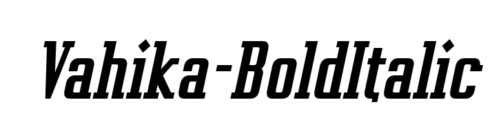 Vahika-BoldItalic Font