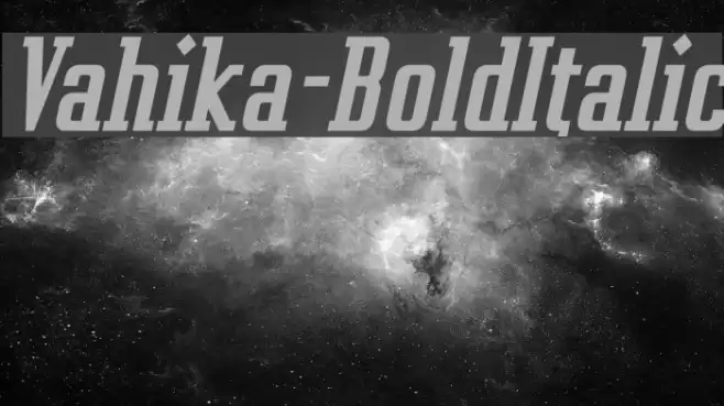 Vahika-BoldItalic Font examples
