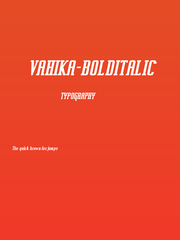 Vahika-BoldItalic Poster