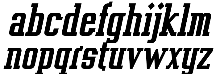 Vahika-BoldItalic Font LOWERCASE