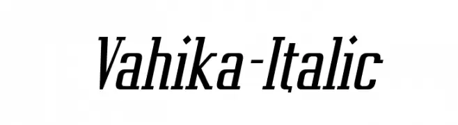 Vahika-Italic  フリーフォントのダウンロード