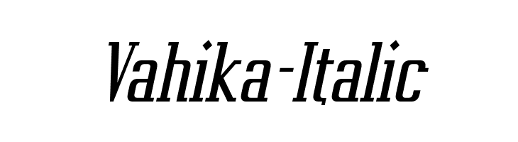 Vahika-Italic  les polices de caractères gratuit tlcharger