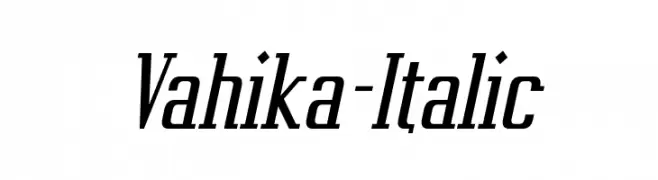 Vahika-Italic  Fuentes Gratis Descargar