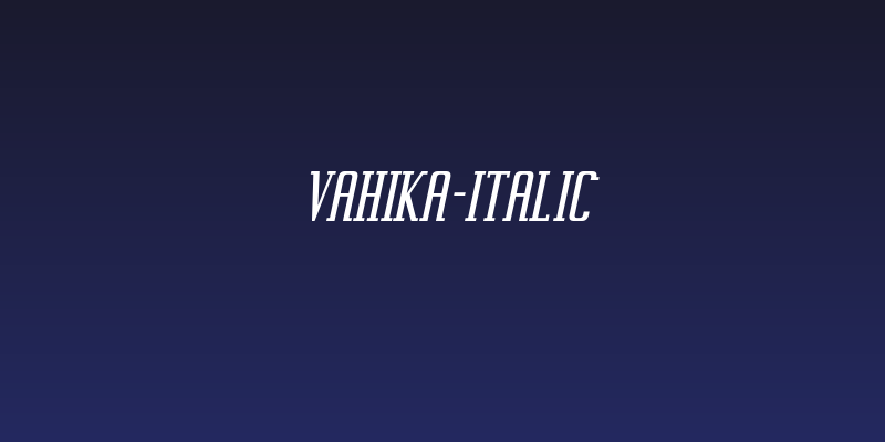 Vahika-Italic Social Header