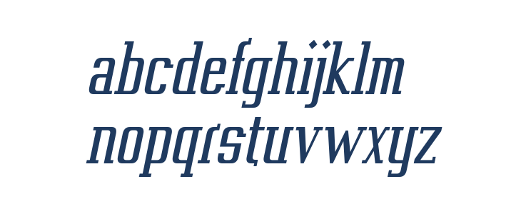 Vahika-Italic Lowercase