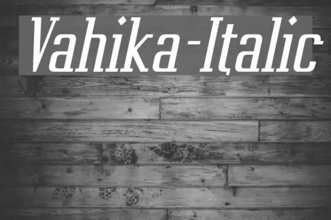 Vahika-Italic Caratteri examples