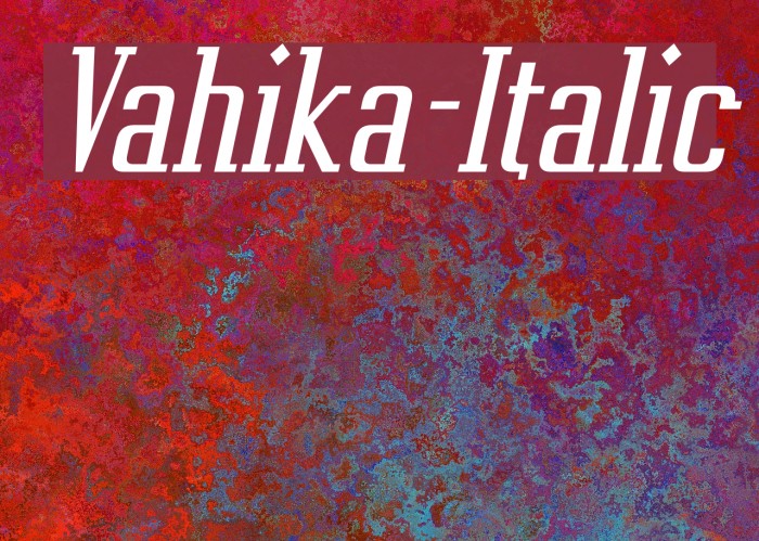 Vahika-Italic Font examples
