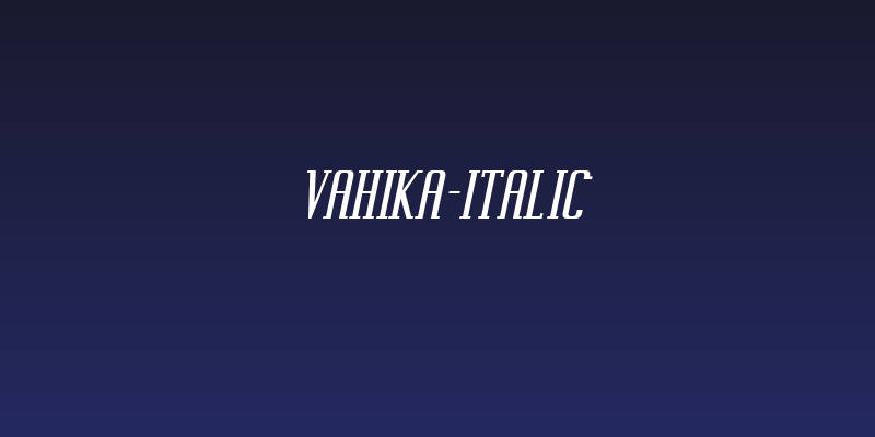 Vahika-Italic Social Header