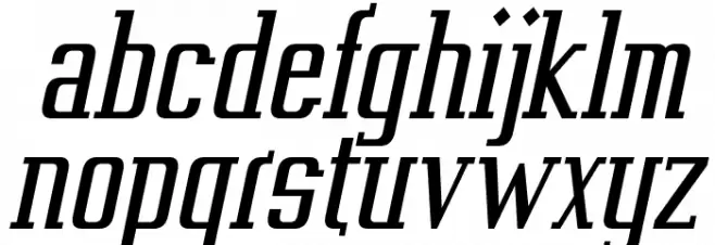 Vahika-Italic خط أحرف صغيرة