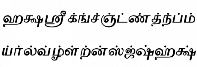 VaigaiAA फ़ॉन्ट लोअरकेस