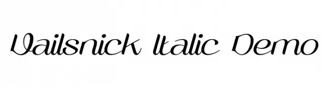 Vailsnick Italic Demo  Скачать бесплатные шрифты