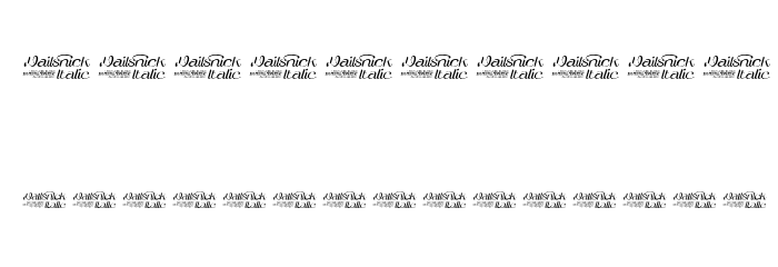 Vailsnick Italic Demo Font OTHER CHARS