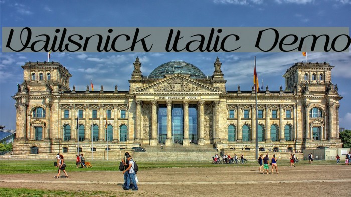 Vailsnick Italic Demo Font examples