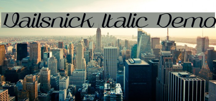 Vailsnick Italic Demo Font examples