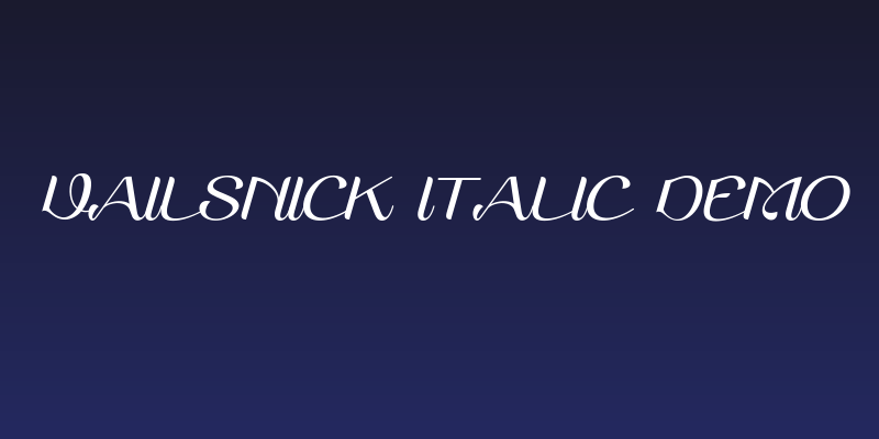 Vailsnick Italic Demo Social Header