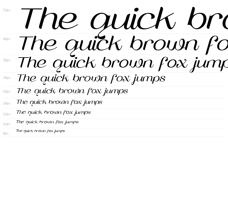 Vailsnick Italic Demo Waterfall