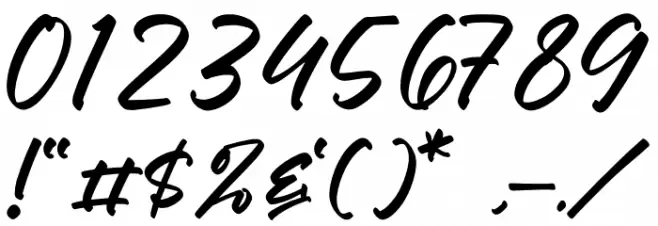 Vakantie Шрифта ДРУГИЕ символов