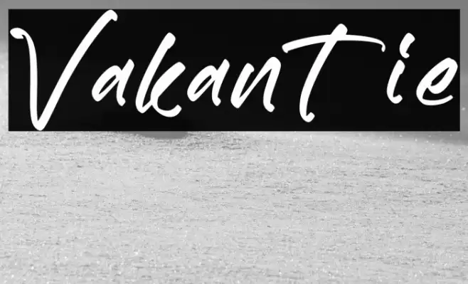 Vakantie Шрифта examples