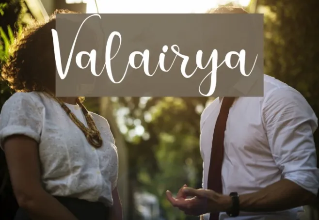 Valairya- Example 1