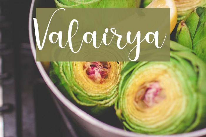 Valairya- Font examples