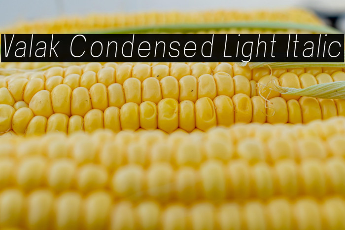 Valak Condensed Light Italic Example 2