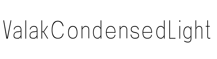 Valak Condensed Light  Descarca Fonturi Gratis
