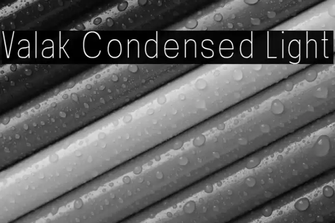 Valak Condensed Light Font examples