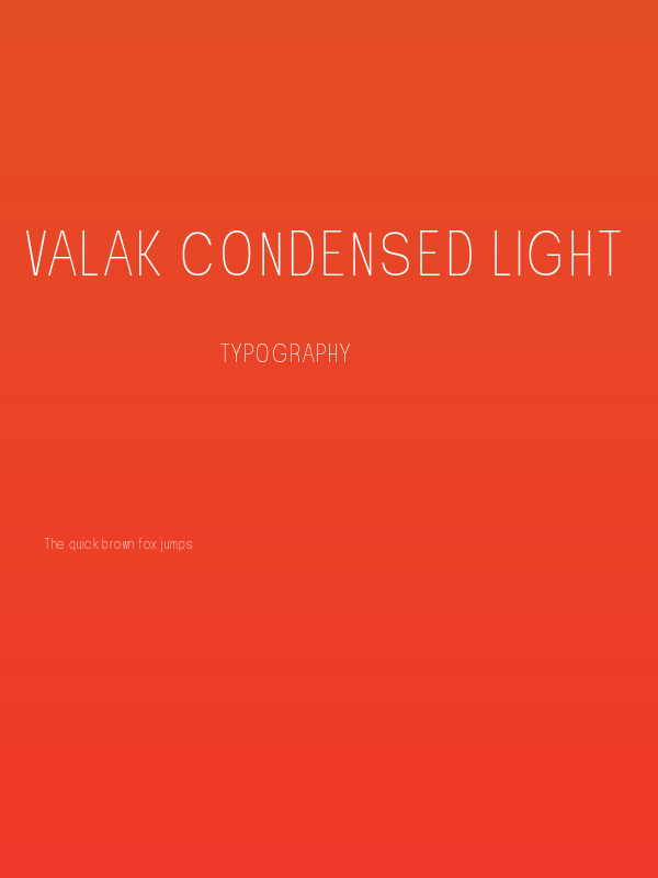 Valak Condensed Light Poster