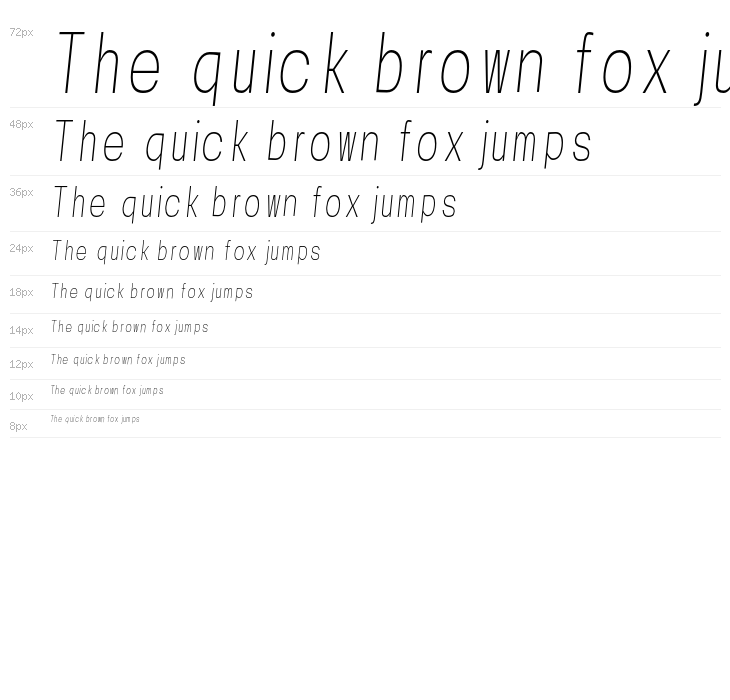 Valak Extra Condensed Italic Waterfall