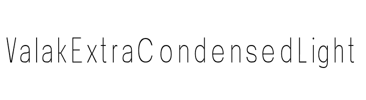 Valak Extra Condensed Light  Free Fonts Download