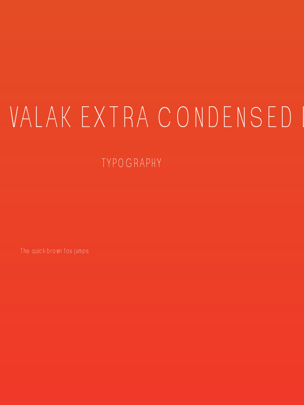 Valak Extra Condensed Light Poster