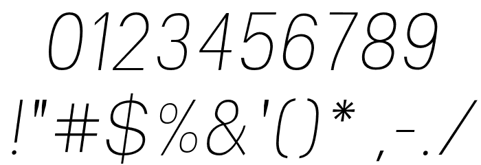 Valak Light Italic Font OTHER CHARS