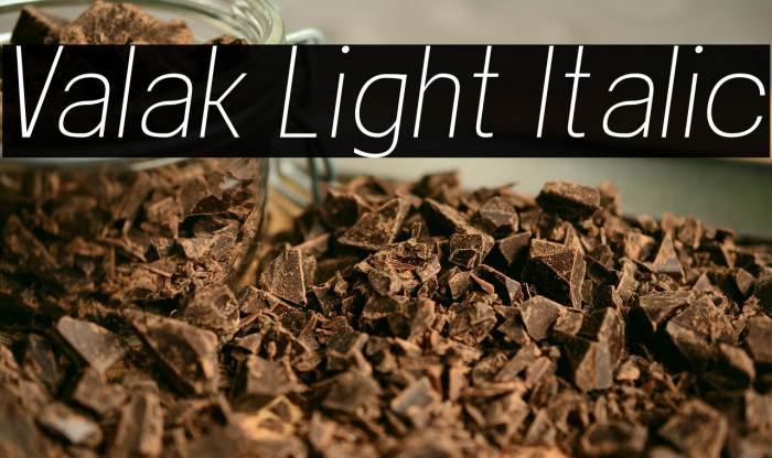 Valak Light Italic Example 2