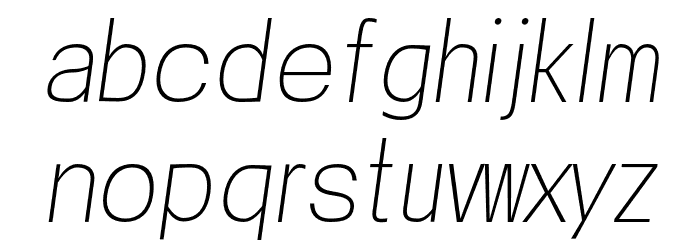 Valak Light Italic Font LOWERCASE