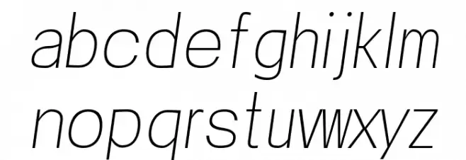 Valak Light Italic Font Litere mici