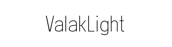 Valak Light  नि: शुल्क फ़ॉन्ट्स डाउनलोड