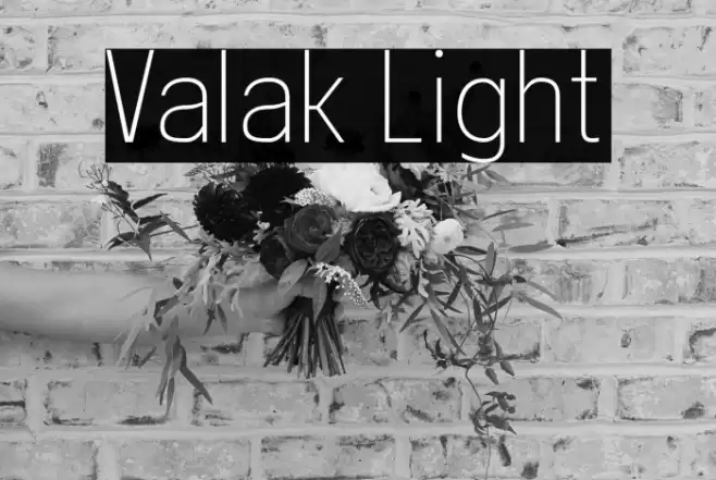 Valak Light Font examples