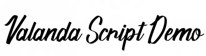 Valanda Script [Demo]  Скачать бесплатные шрифты