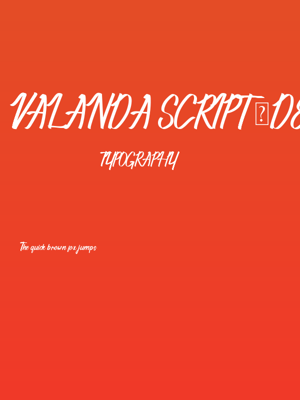 Valanda Script [Demo] Poster