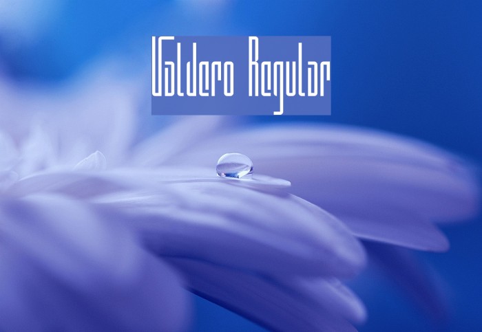 Valdero Regular Font examples