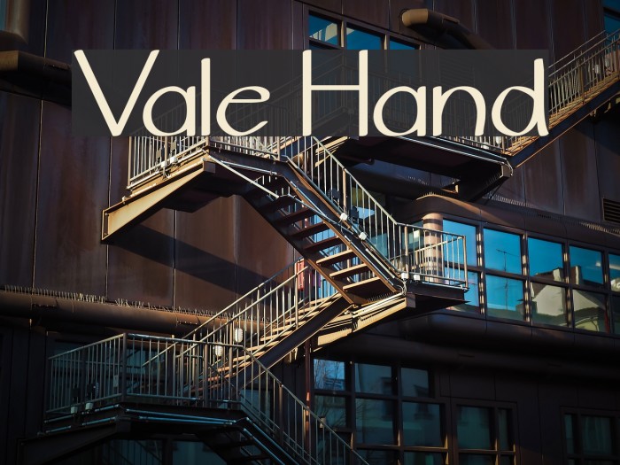 Vale Hand Font examples