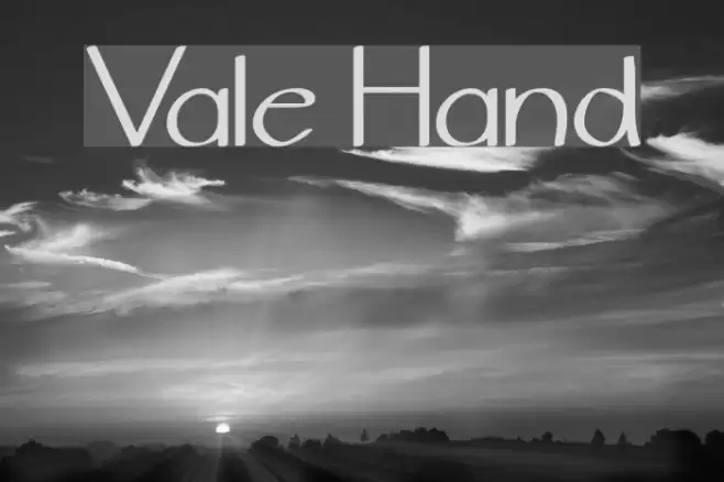 Vale Hand Font examples
